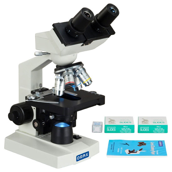 OMAX 20X-40X Cordless Stereo Binocular Microscope with Dual LED Lights and 3MP Camera